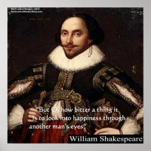 Affiches Citation de sagesse de Shakespeare "A travers les 