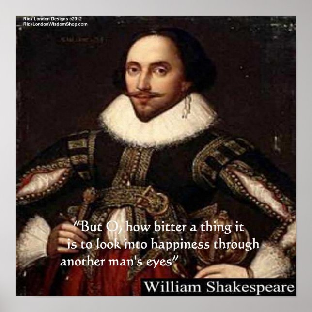 Affiches Citation de sagesse de Shakespeare "A travers les  (Devant)
