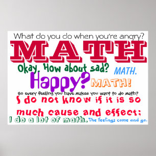 Affiches Citation de sentiments de maths