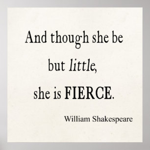 Affiches Citation De Shakespeare Elle Est Peu Mais Citation