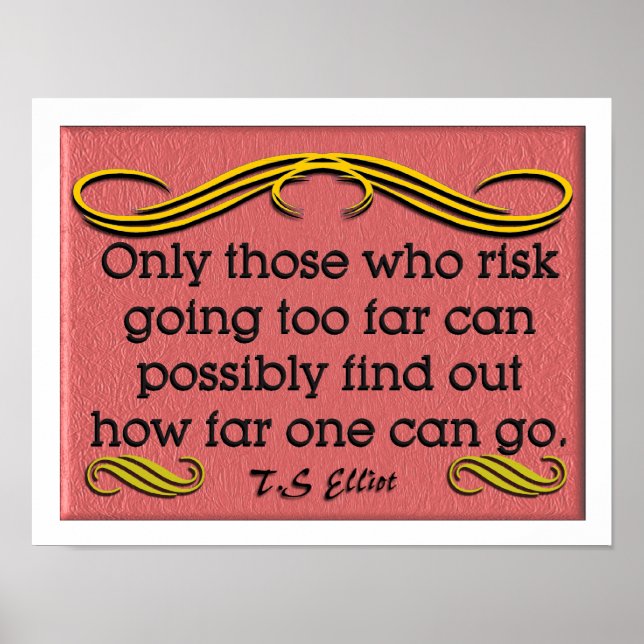 Affiches Citation de T. S Elliot (Devant)