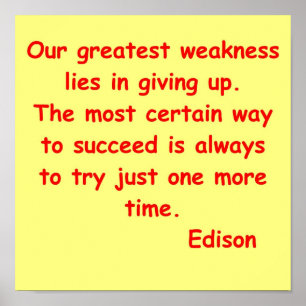 Affiches Citation de Thomas Edison