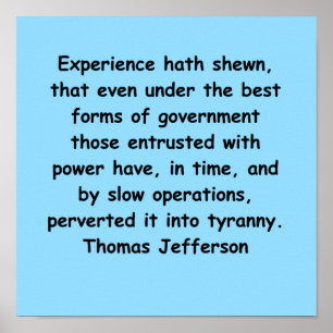 Affiches citation de Thomas Jefferson