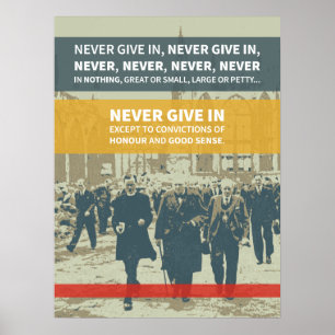 Affiches Citation de Winston Churchill - ne donnez dedans