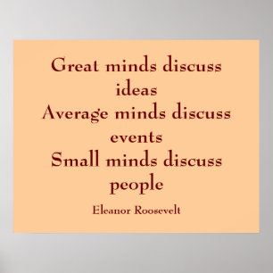 Affiches Citation d'Eleanor Roosevelt   Grands esprits