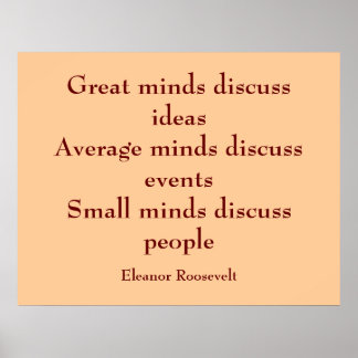 Affiches Citation d'Eleanor Roosevelt | Grands esprits
