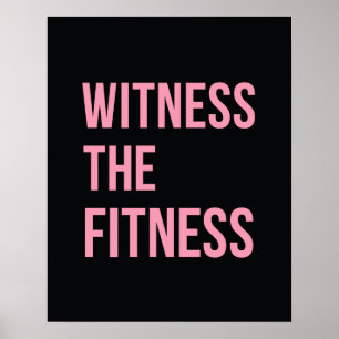 Affiches Citation D'Entraînement Témoin De La Fitness Rose 