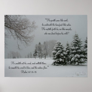 Affiches Citation du paysage neigeux d'hiver