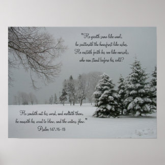 Affiches Citation du paysage neigeux d'hiver
