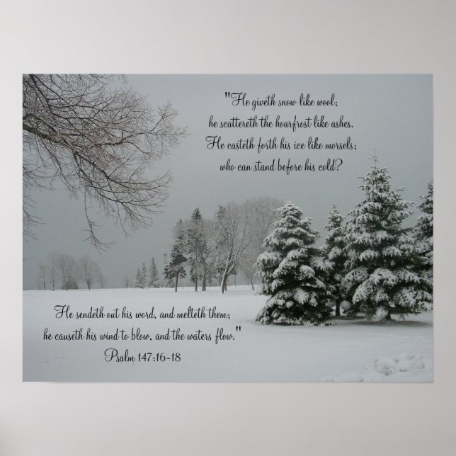 Affiches Citation du paysage neigeux d'hiver (Devant)