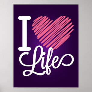 Affiches Citation I Love Life
