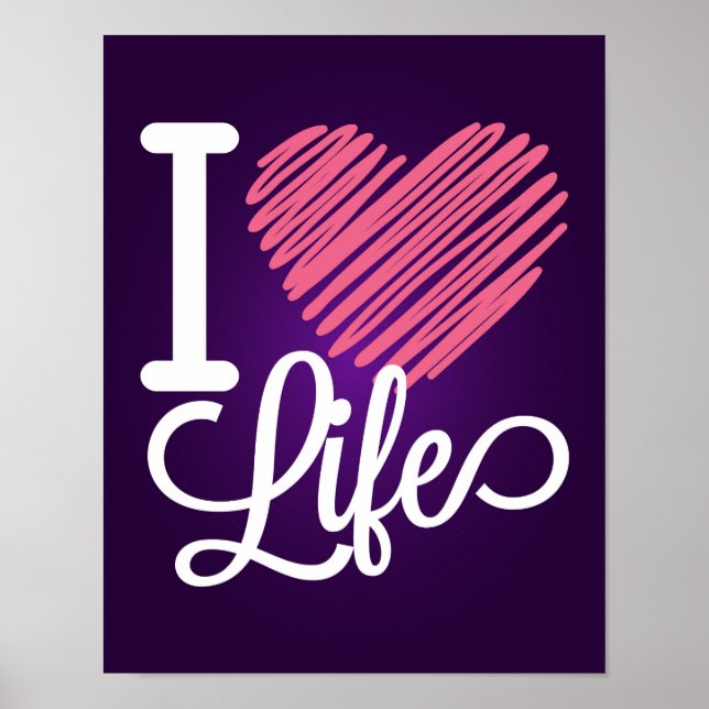 Affiches Citation I Love Life (Devant)