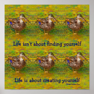 Affiches Citation inspirante Cute Ducks Life