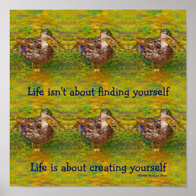 Affiches Citation inspirante Cute Ducks Life (Devant)