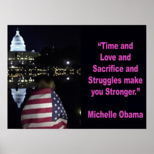 Affiches Citation inspirante de Michelle Obama