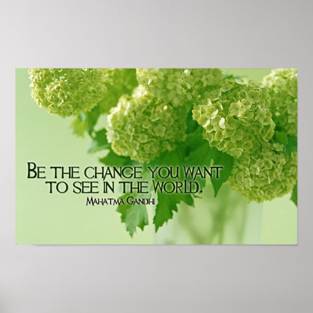 Affiches Citation inspirante du Mahatma Gandhi (Devant)