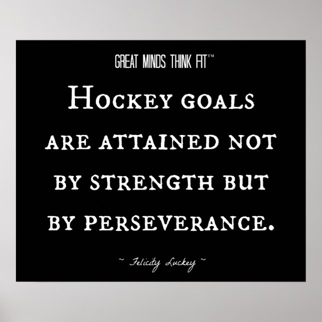 Affiches Citation Inspirationnelle de hockey 003 (Devant)