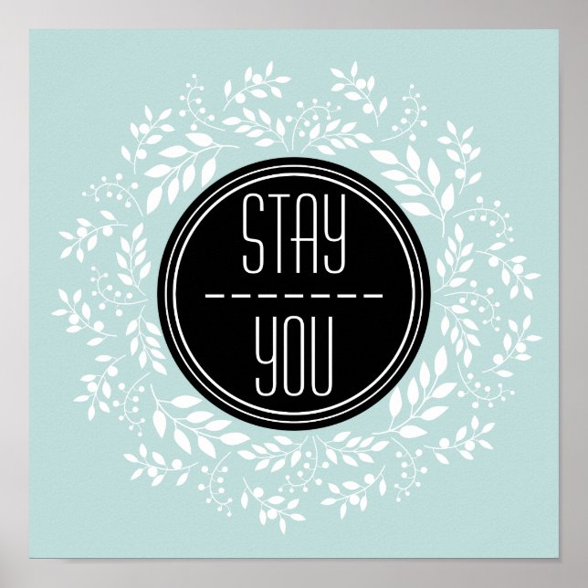 Affiches Citation Inspirationnelle Fille Monnaie Bleue Flor (Devant)