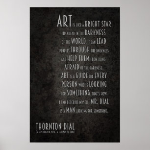 Affiches Citation inspirée de cadran de Thornton au sujet