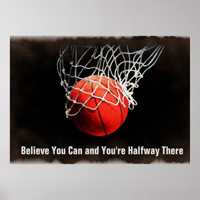 Affiches Citation Motivante Basketball (Devant)