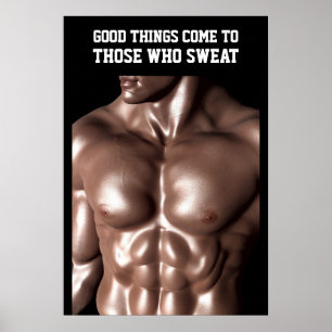 Affiches Citation Motivation de l'entraînement des muscles 