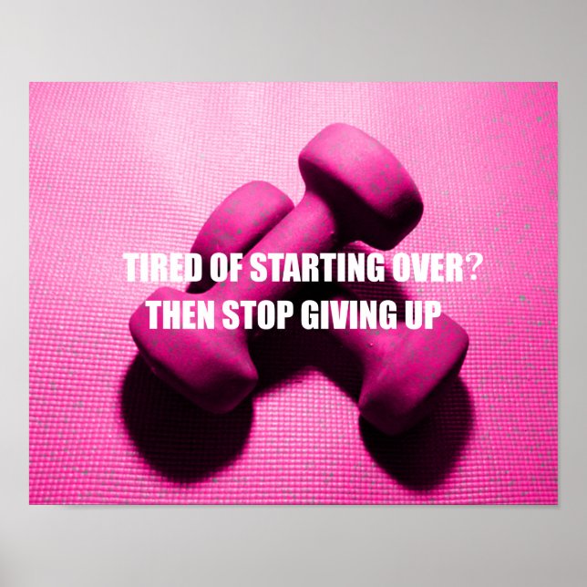 Affiches Citation Motivation d'entraînement Ne pas abandonn (Devant)