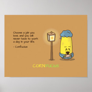 Affiches Citation Motivationnelle Cute & Punny Confucius