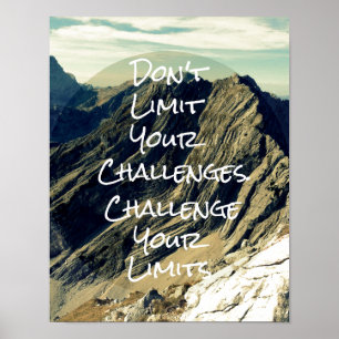 Affiches Citation Motivationnelle : Remettez vos limites