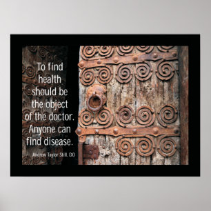 Affiches Citation Osteopathic de santé de découverte par