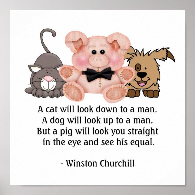 Affiches Citation PIG de Winston Churchill (Devant)