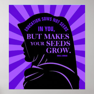 Affiches Citation pour l'éducation de Kahlil Gibran 18"x20"