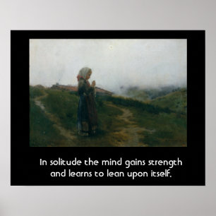 Affiches Citation sur la solitude avec une image d'introduc