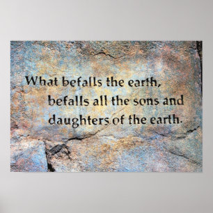 Affiches Citation sur l'environnement à propos de la terre