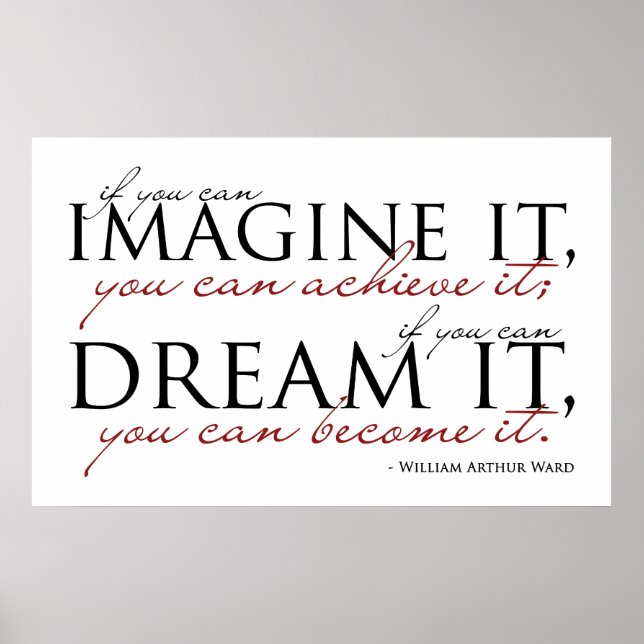 Affiches Citation William Ward Imagine (Devant)