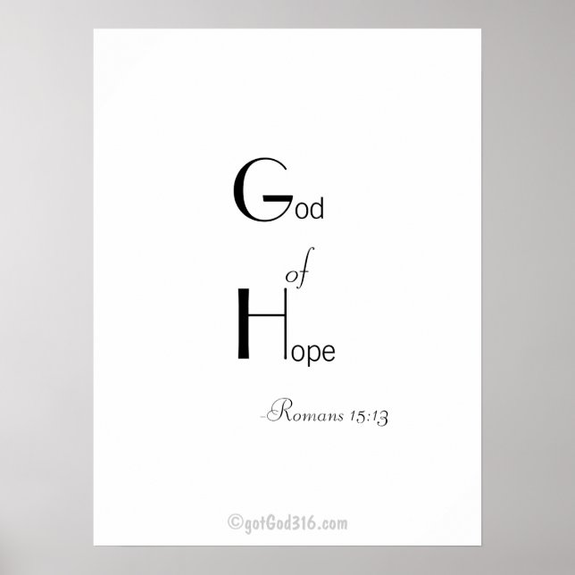 Affiches Citations bibliques gotGod316.com Wall Art (Devant)