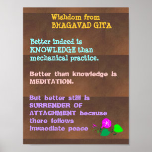 Affiches Citations de SAGESSE de Bhagavad Gita