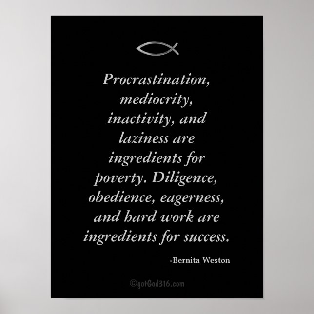 Affiches Citations inspirées des clés de la discipline (Devant)