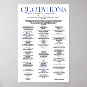 Affiches Citations pour des directeurs et des chefs