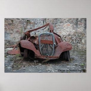 Affiches Citroen chez Oradour France