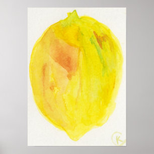Affiches Citron sur le blanc