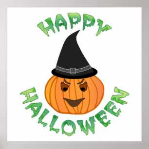 Affiches citrouille "HAPPY HALLOWEEN"
