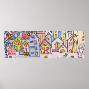 Affiches city children's drawing