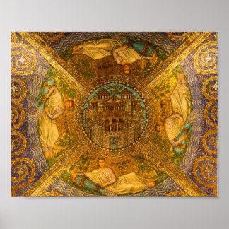 Affiches City of God Neo Byzantine mosaic cathedral ceiling