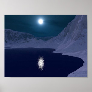 Affiches Clair de lune bleu glacial
