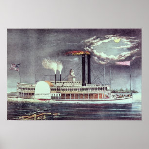 Affiches Clair de lune sur le Mississippi