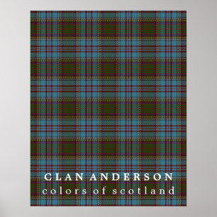 Affiches Clan Anderson Couleurs d'Ecosse Tartan