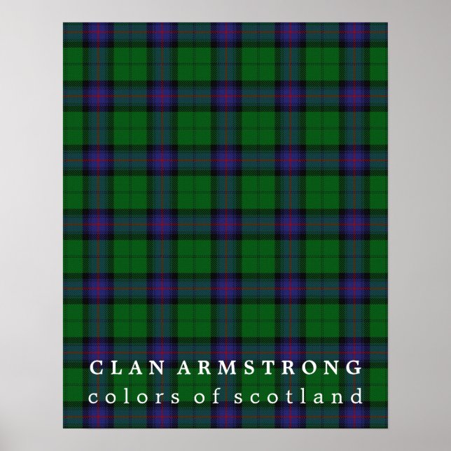 Affiches Clan Armstrong couleurs écossais Tartan (Devant)