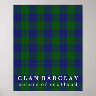 Affiches Clan Barclay couleurs écossaise Tartan