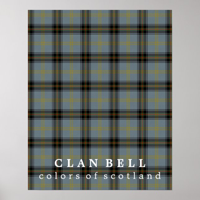 Affiches Clan Bell Couleurs d'Ecosse Tartan (Devant)