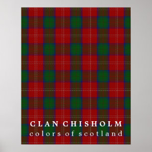 Affiches Clan Chisholm Couleurs écossais Tartan